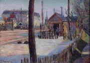 Paul Signac Railway junction near Bois-Colombes France oil painting artist